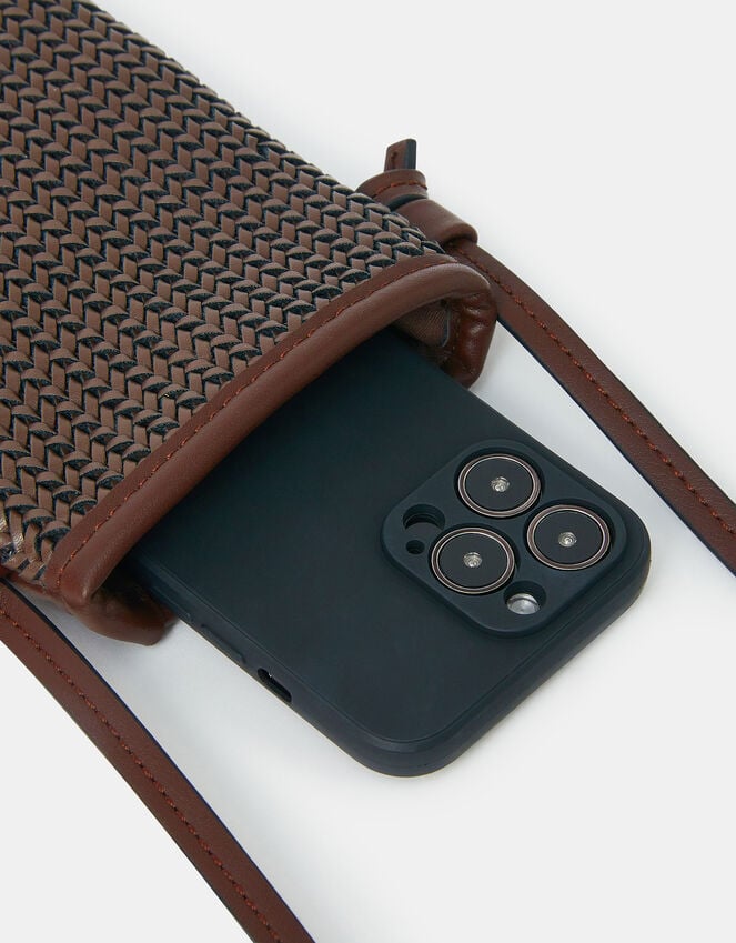 Accessorize Woven Crossbody Phone Bag