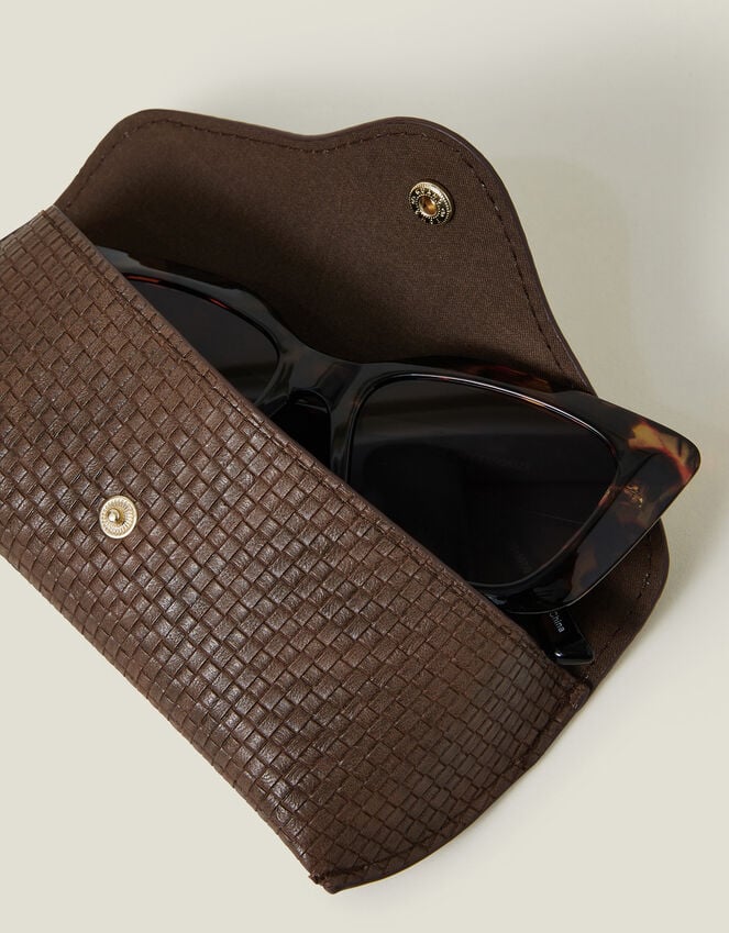 Accessorize Woven Faux Leather Sunglasses Case