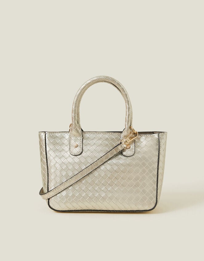 Accessorize Woven Metallic Handbag