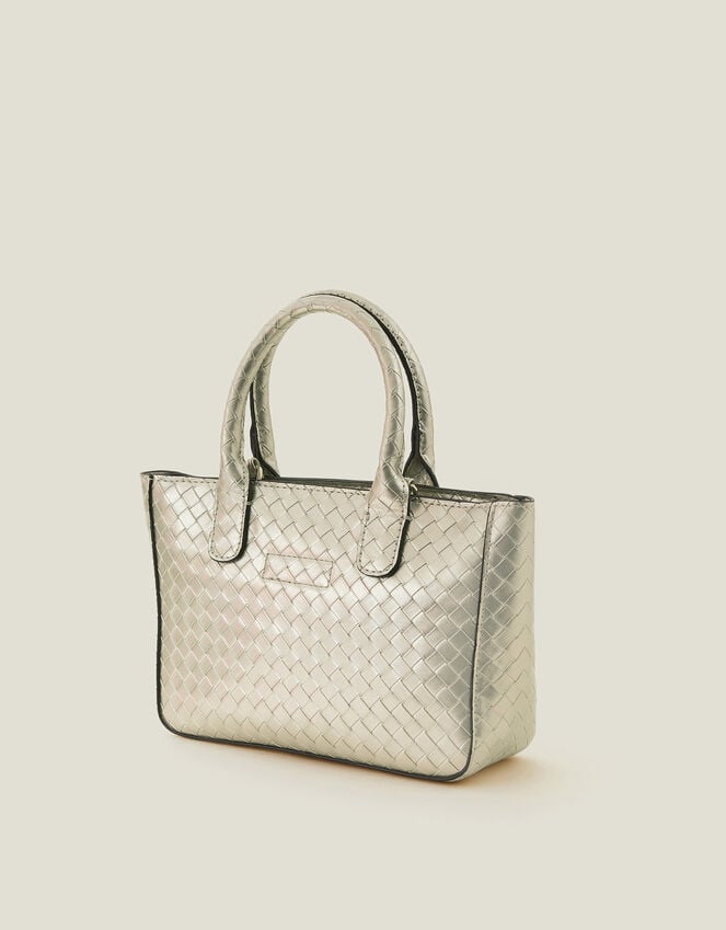 Accessorize Woven Metallic Handbag