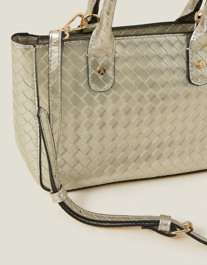 Accessorize Woven Metallic Handbag