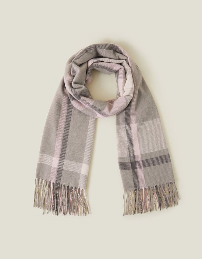 accessorize Woven Pastel Check Blanket Scarf