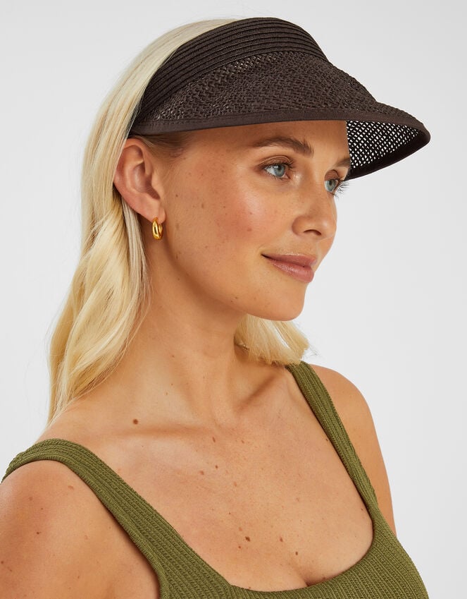 accessorize Woven Raffia Sun Visor