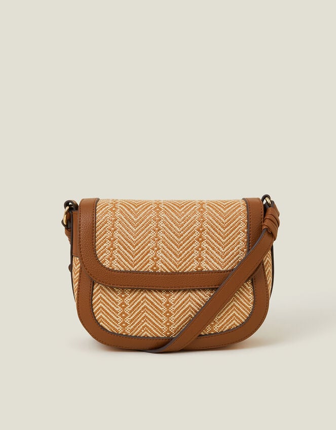 Accessorize Woven Satchel Cross-Body Bag