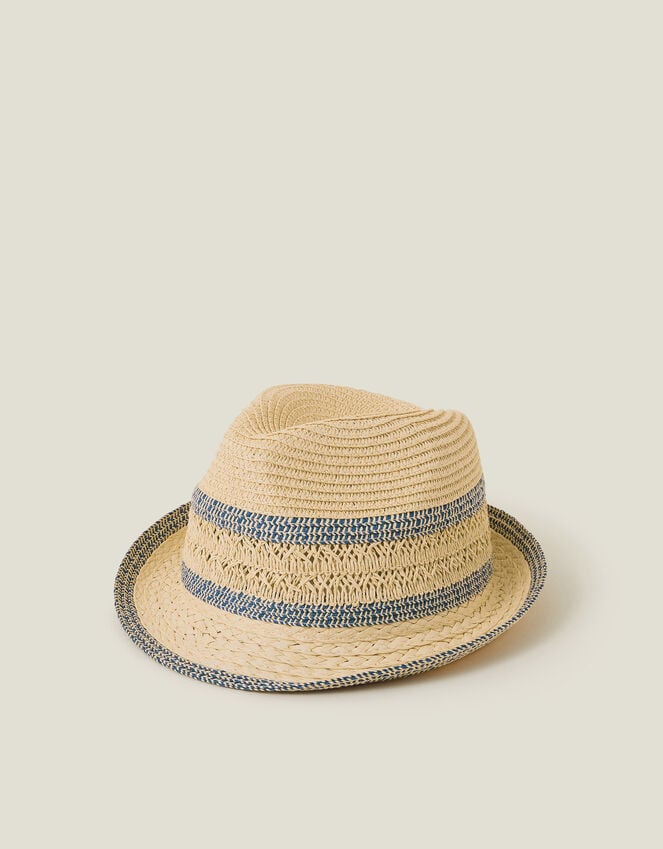 accessorize Woven Straw Trilby Hat