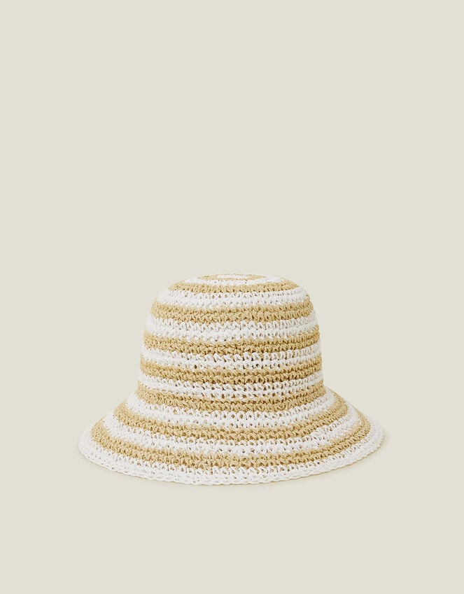 accessorize Woven Stripe Bucket Hat