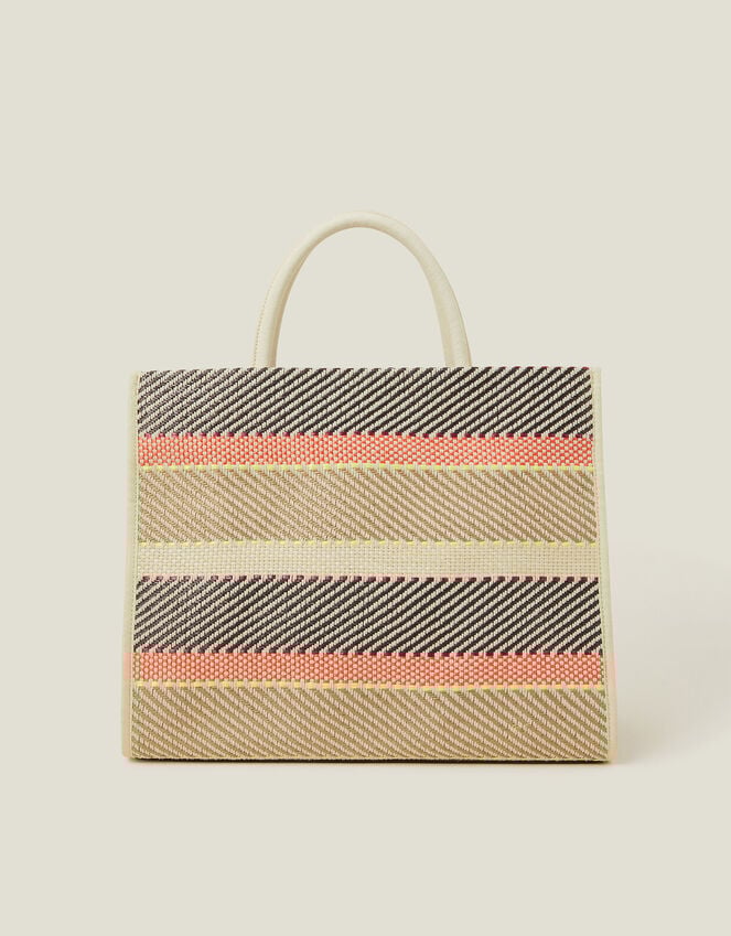 Accessorize Woven Stripe Tote Bag