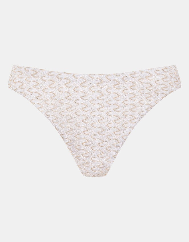 Accessorize Zig-Zag Bikini Bottoms Gold
