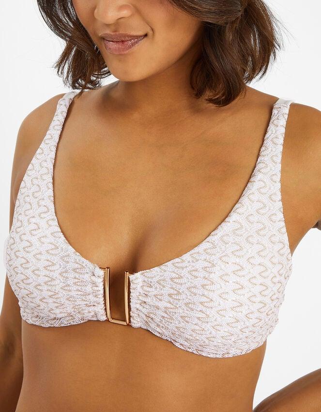 Accessorize Zig-Zag Bikini Top Gold