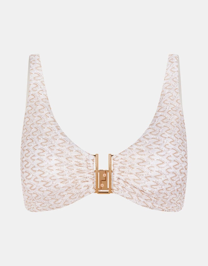 Accessorize Zig-Zag Bikini Top Gold