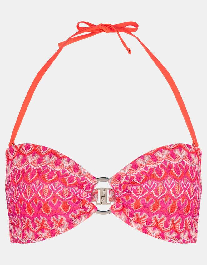 Accessorize Bright Crochet Bandeau Bikini Top Multi