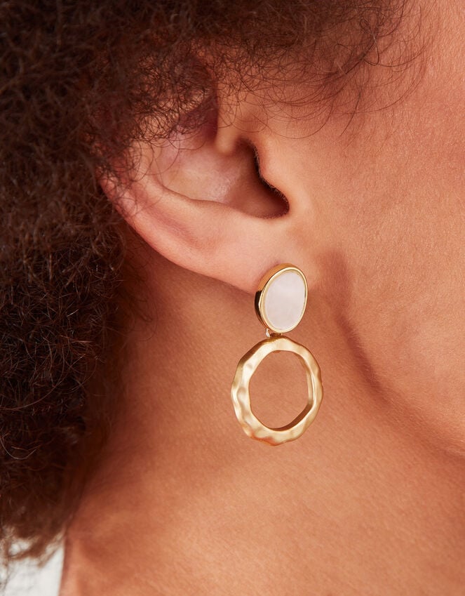 Accessorize Brushed Metal Tiny Doorknocker Earrings