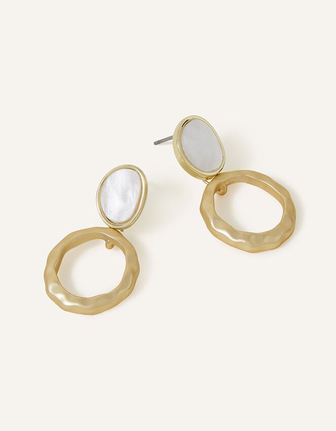 Accessorize Brushed Metal Tiny Doorknocker Earrings
