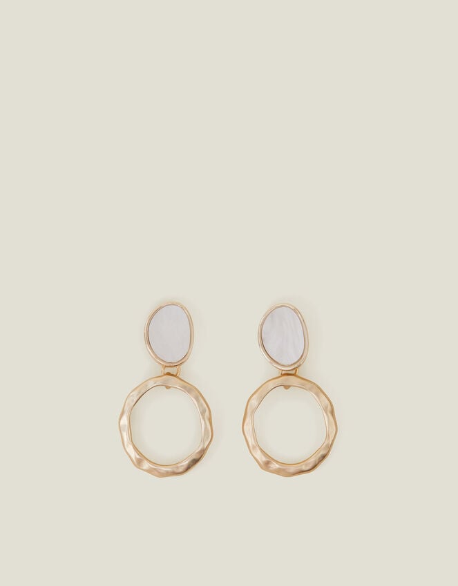accessorize Brushed Metal Tiny Doorknocker Earrings
