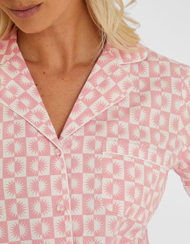Accessorize Checkerboard Sun Print Short Pyjamas Set Pink