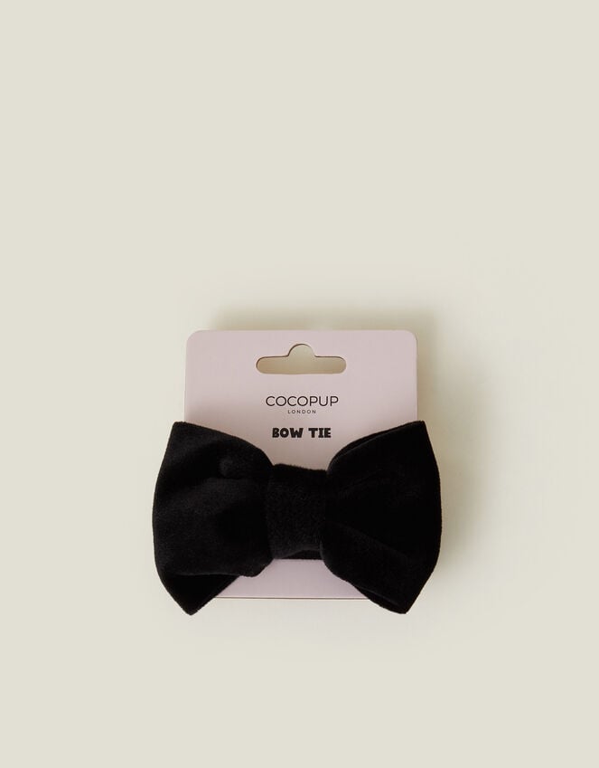 accessorize Cocopup London Dogs Velvet Bow Tie Black