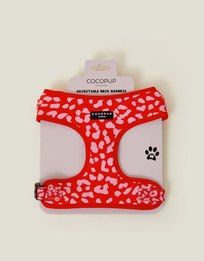 accessorize Cocopup London Leopard Print Dog Adjustable Neck Harness Pink Pink