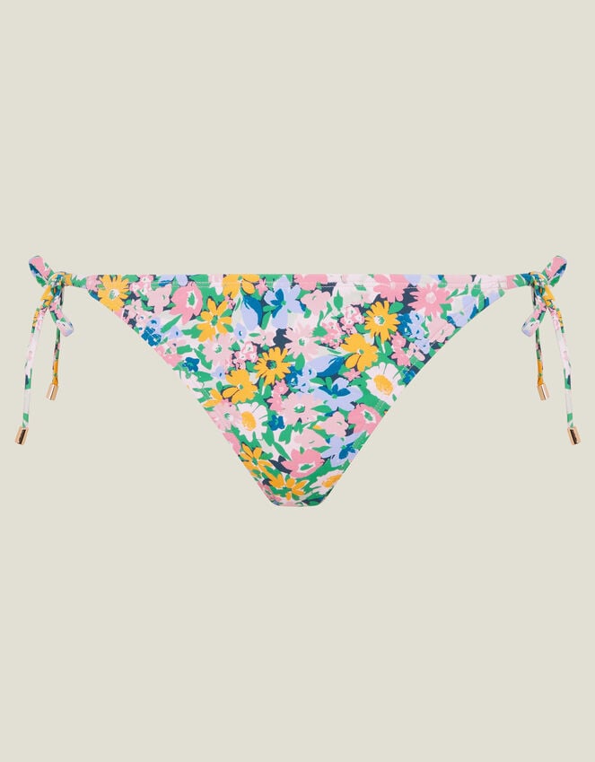 Accessorize Ditsy Floral Tie Side Bikini Bottoms Multi