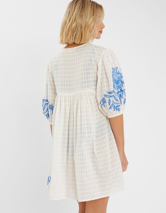 Accessorize Floral Embroidered Beach Cover-Up Dress White