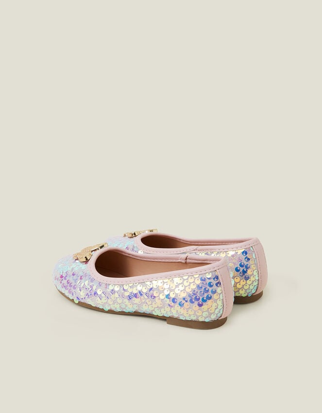 Accessorize Girls Butterfly Sequin Ballet Flats Pink