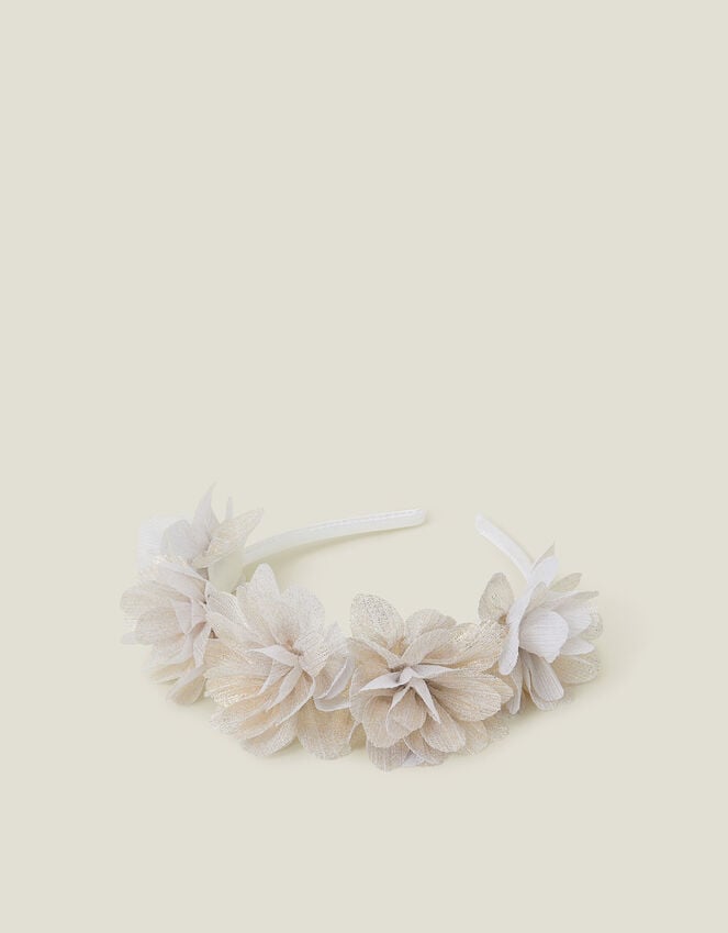 accessorize Girls Corsage Flower Crown Headband Gold