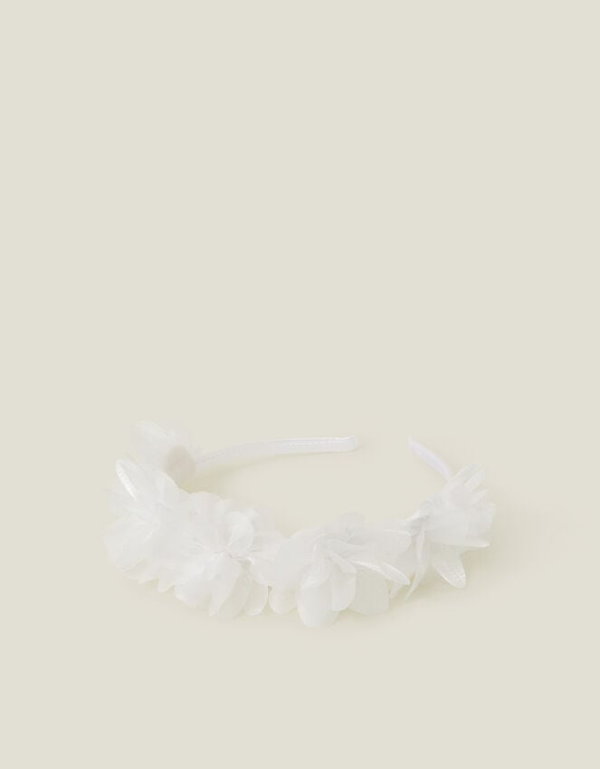 accessorize Girls Corsage Flower Crown Headband Ivory