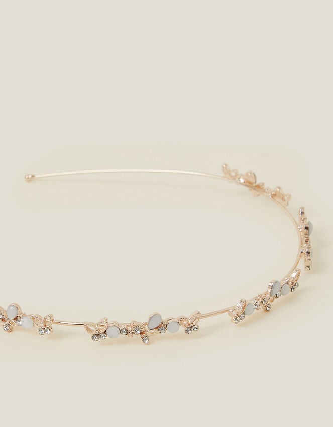 Accessorize Girls Diamante Butterfly Metal Headband