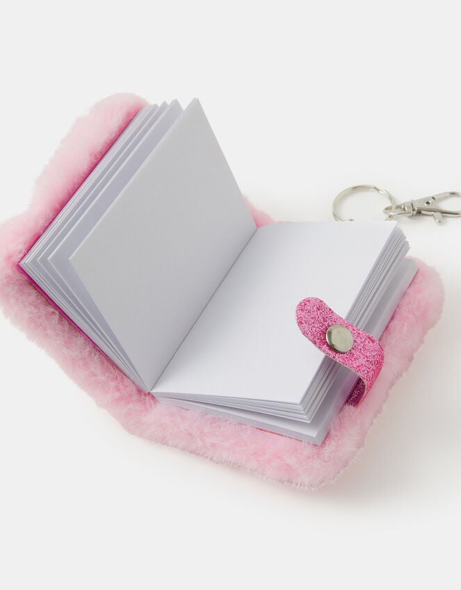 Accessorize Girls Faux Fur Castle Keychain Notebook