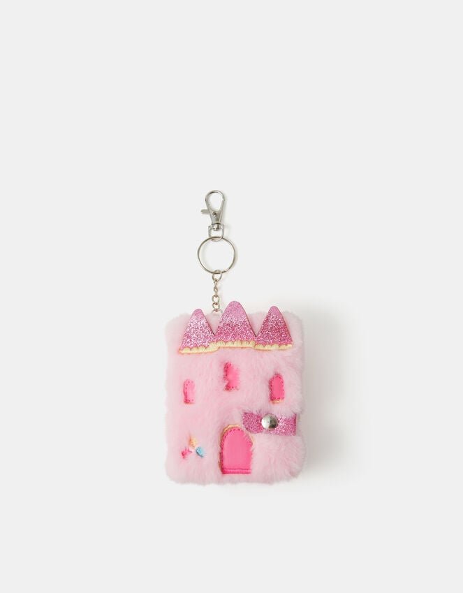 accessorize Girls Faux Fur Castle Keychain Notebook