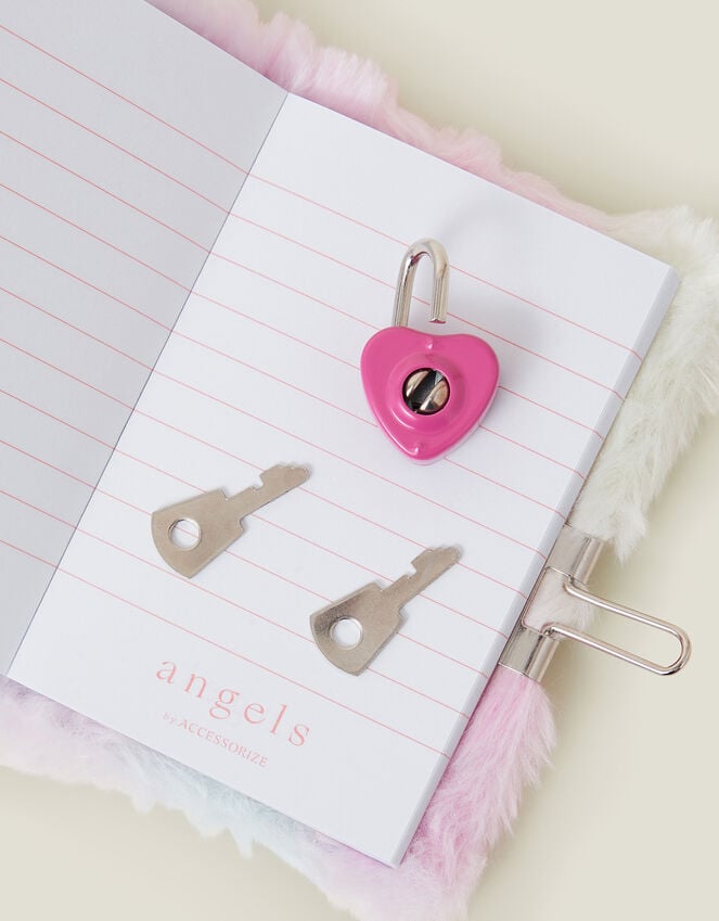 Accessorize Girls Faux Fur Unicorn Lockable Journal