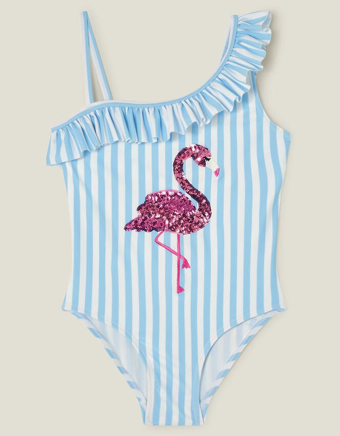 Accessorize Girls Flamingo Embellished Swimsuit Multi