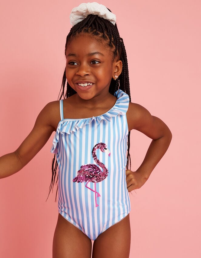accessorize Girls Flamingo Embellished Swimsuit Multi