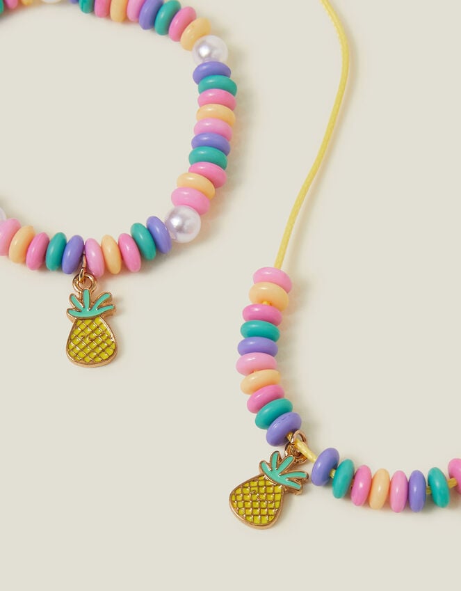 Accessorize Girls Fruit Bead Necklace And Bracelet Set