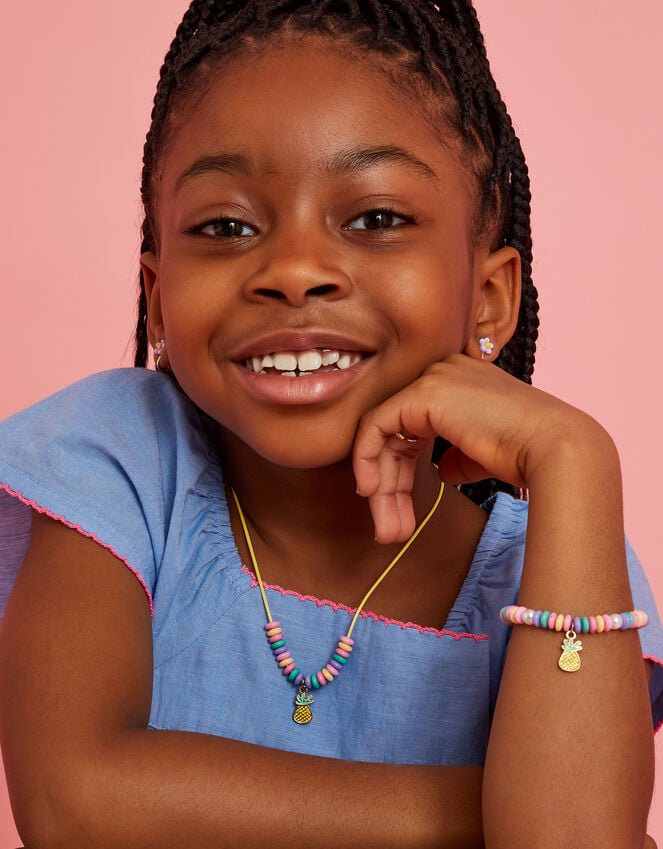 Accessorize Girls Fruit Bead Necklace And Bracelet Set