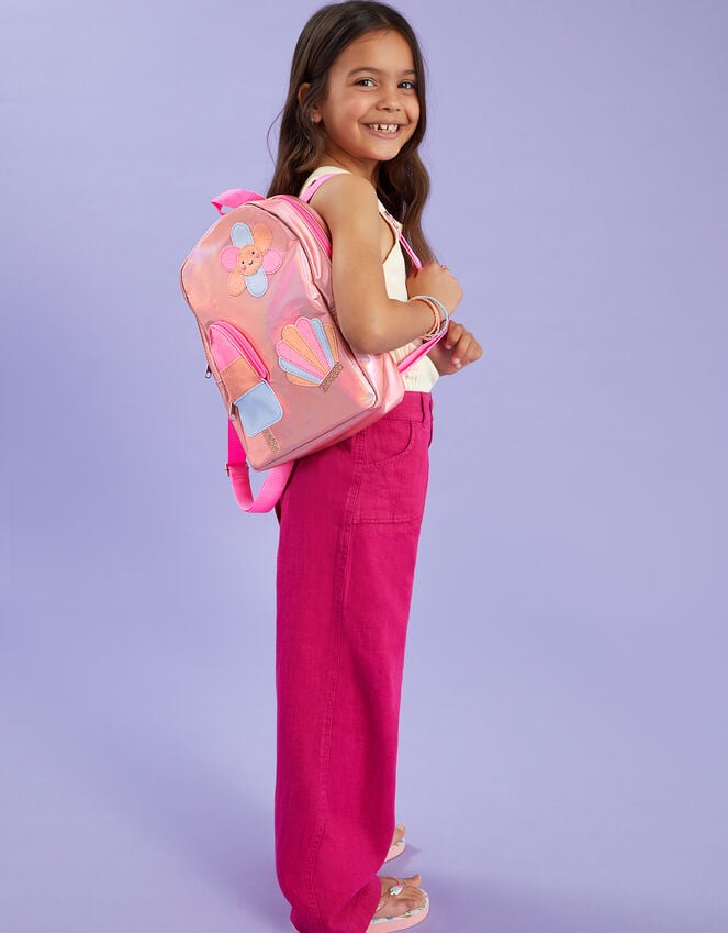 accessorize Girls Ice Cream Pocket Metallic Backpack