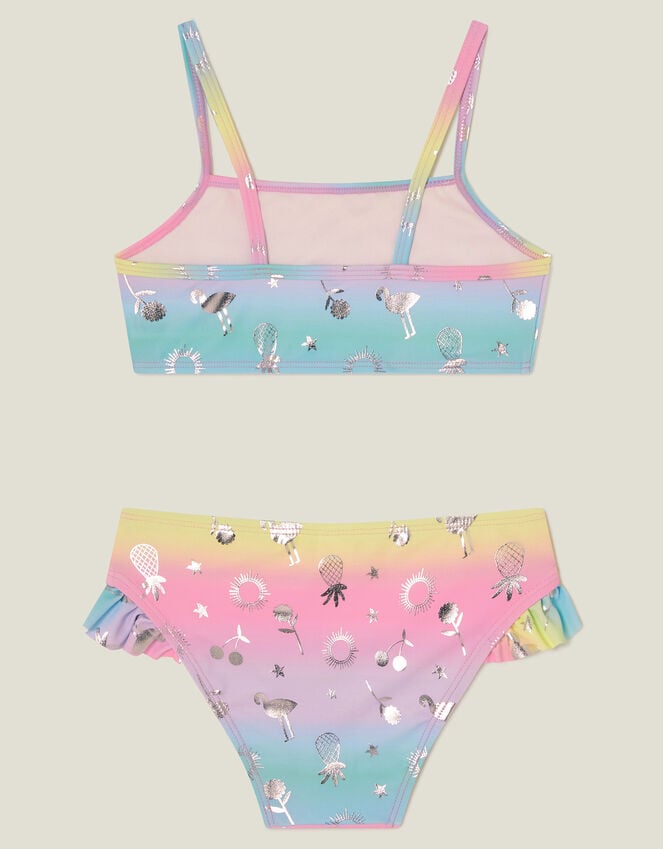 Accessorize Girls Ombre Foil Print Bikini Set Multi