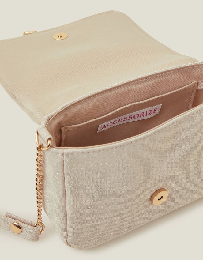 Accessorize Girls Square Glitter Corsage Flower Bag