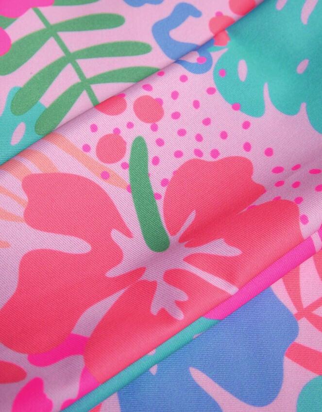 Accessorize Girls UPF 50+ Tropical Long Sleeve Swimsuit Orange