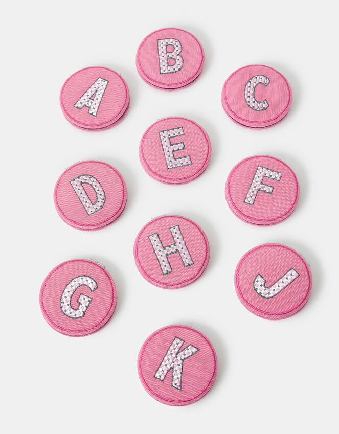 Accessorize Initial Embroidered Compact Mirror Pink