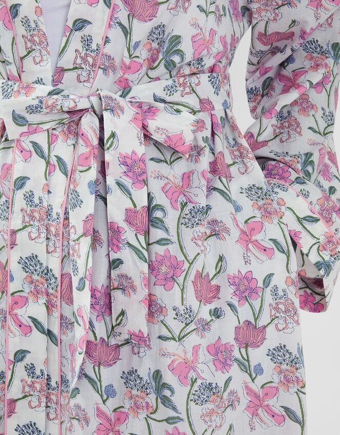 Accessorize Jasmine Print Cotton Dressing Gown Pink