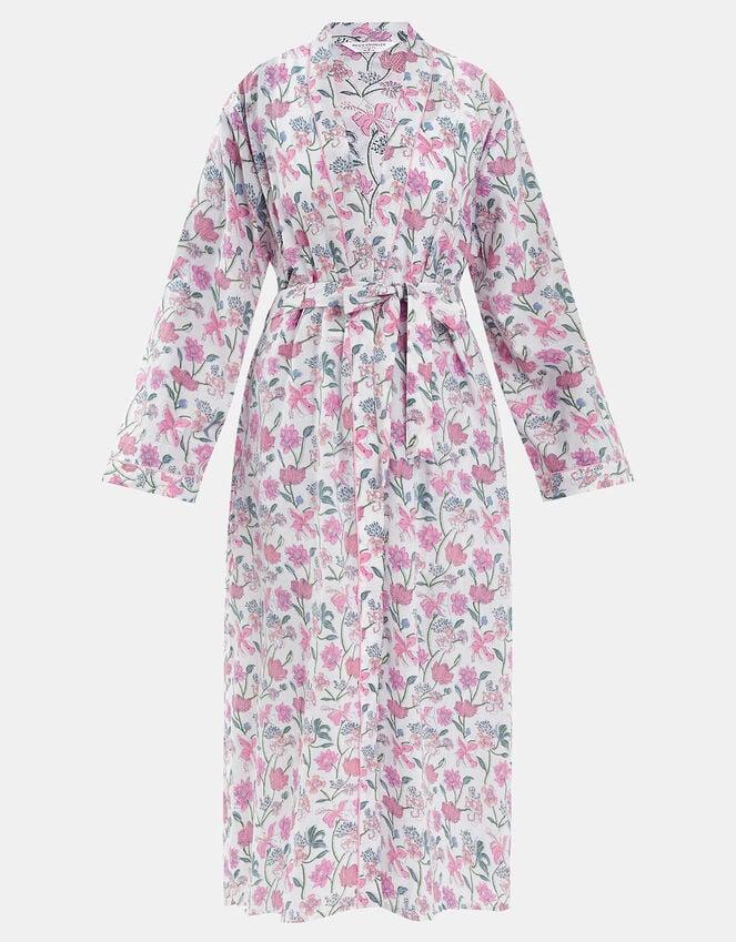 Accessorize Jasmine Print Cotton Dressing Gown Pink