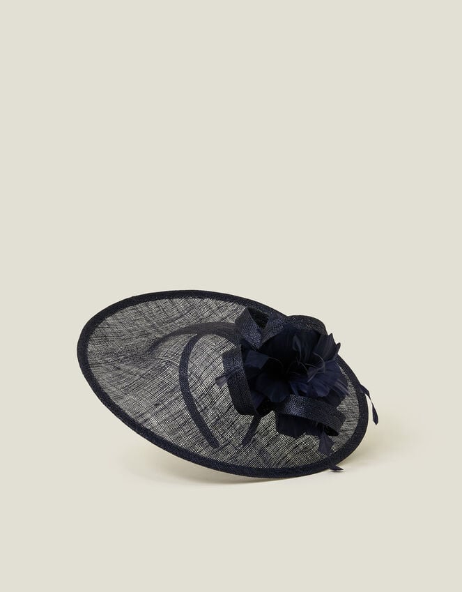 Accessorize Large Disc Feather Corsage Fascinator Blue