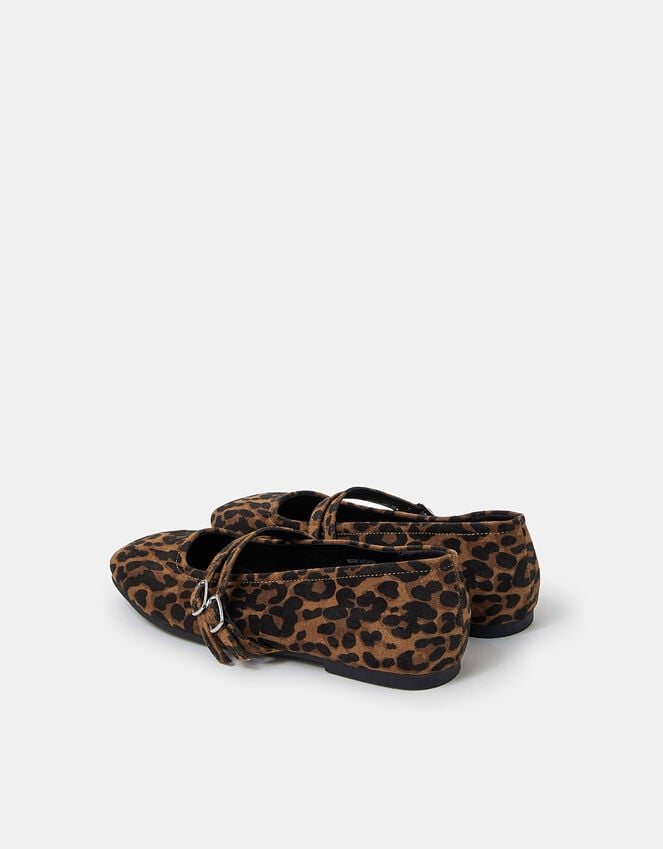 Accessorize Leopard Print Buckle Ballet Flats Leopard