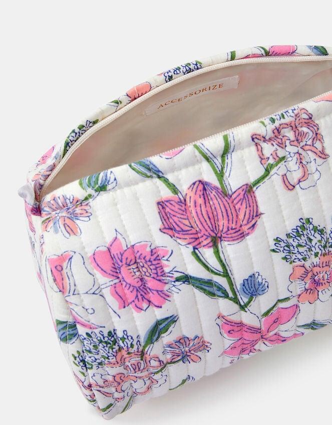 Accessorize Medium Floral Print Quilted Make Up Bag