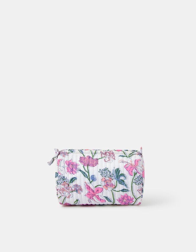 accessorize Medium Floral Print Quilted Make Up Bag