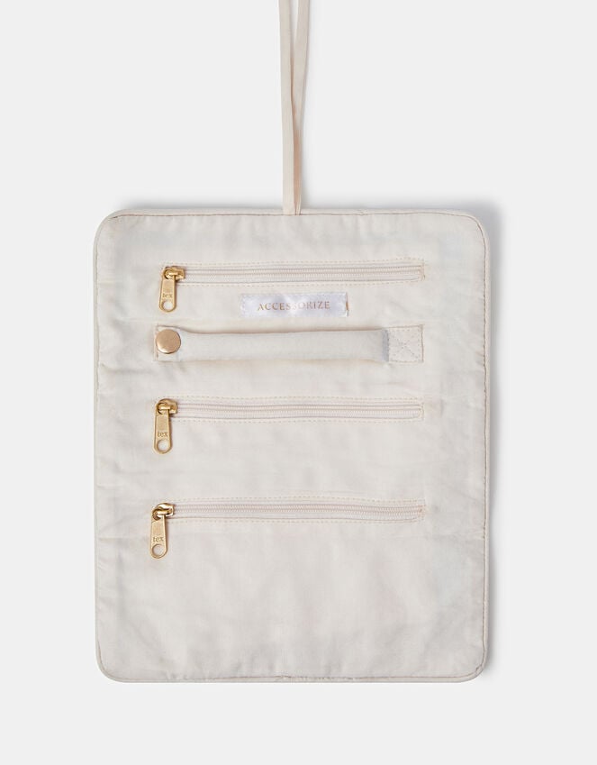Accessorize Mirror & Bead Embellished Jewellery Storage Roll