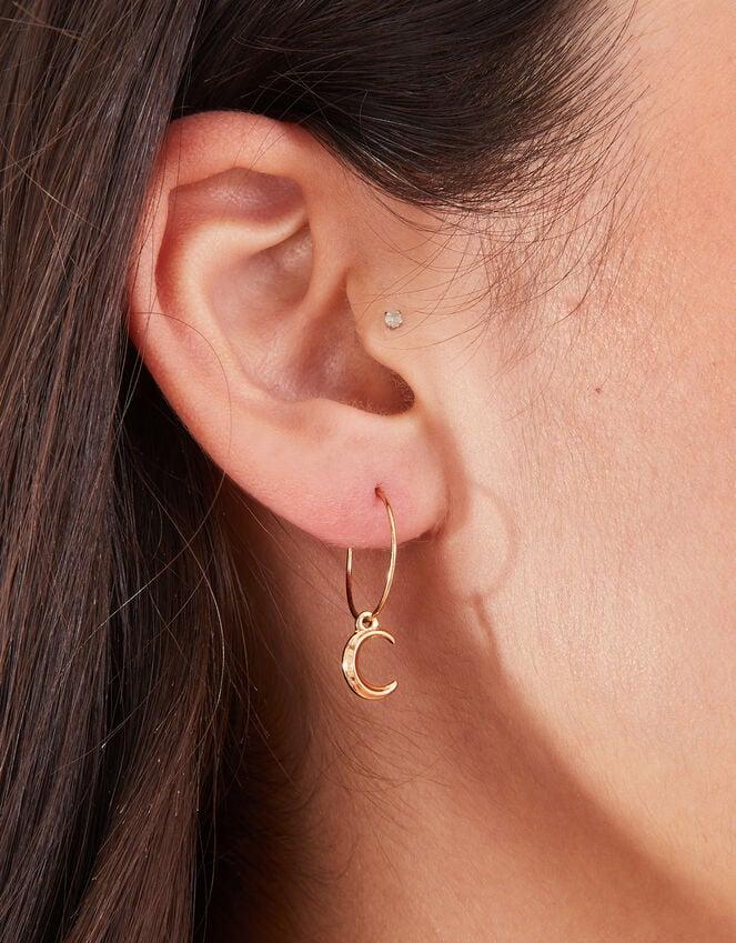 Accessorize Moon And Star Hoop Earrings Set Of Three
