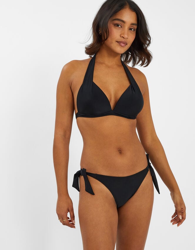 accessorize Moulded Cup Halter Neck Bikini Top Black