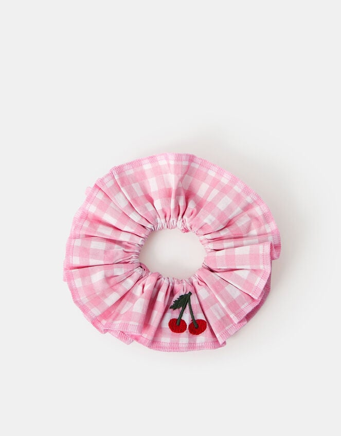 Accessorize Oversized Cherry Gingham Hair Scrunchie