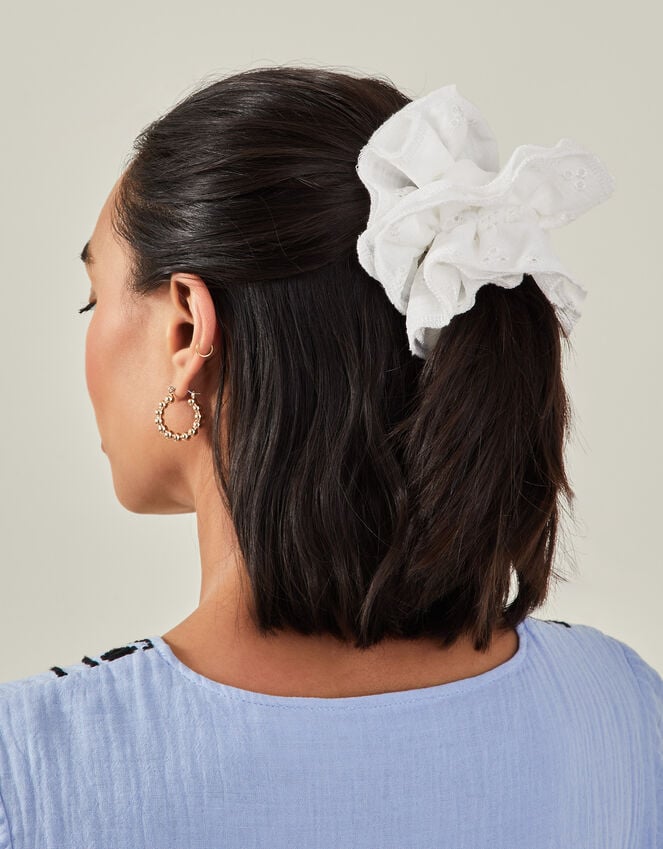 Accessorize Oversized Layer Broderie Hair Scrunchie